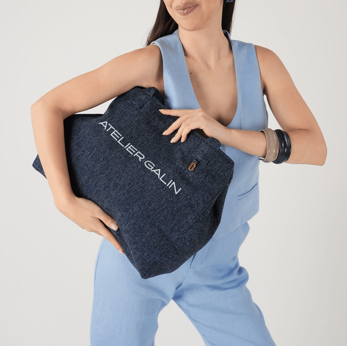 Vela Tote Bag N°1 - Azure - Atelier Galin