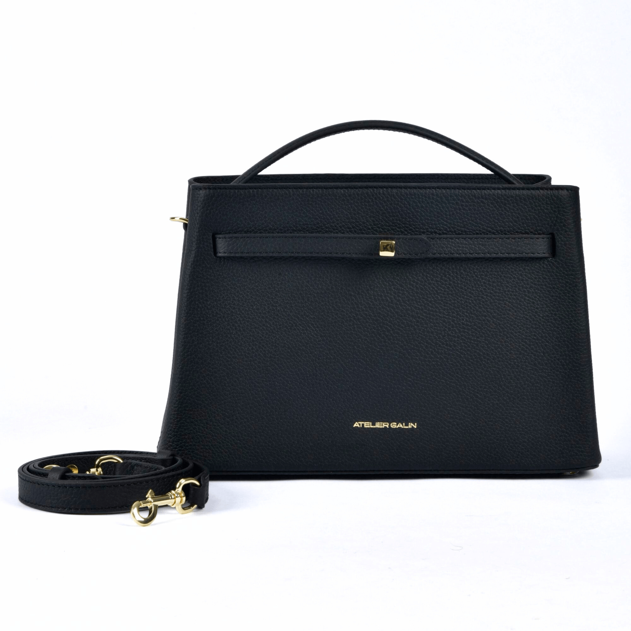 Cube Lock Bag - Black & Gold