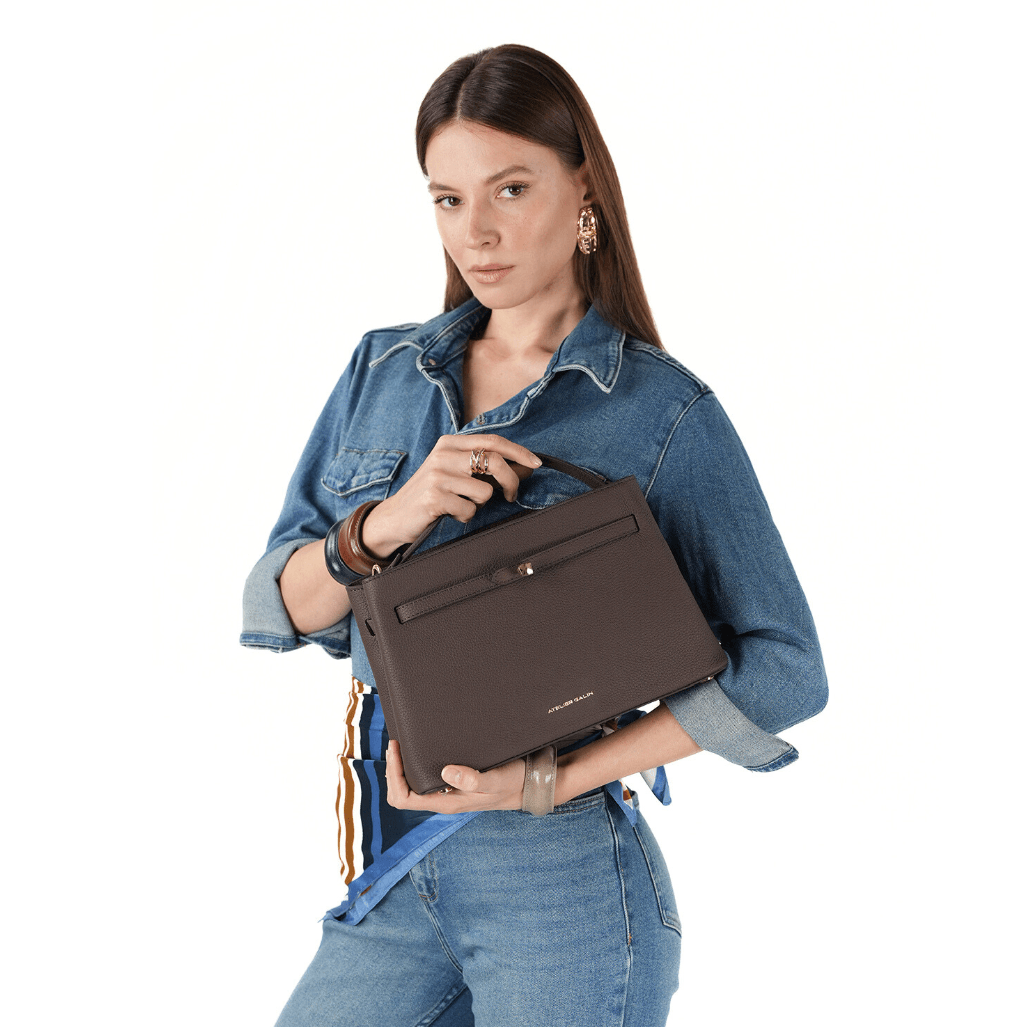 Cube Lock Bag - Choco