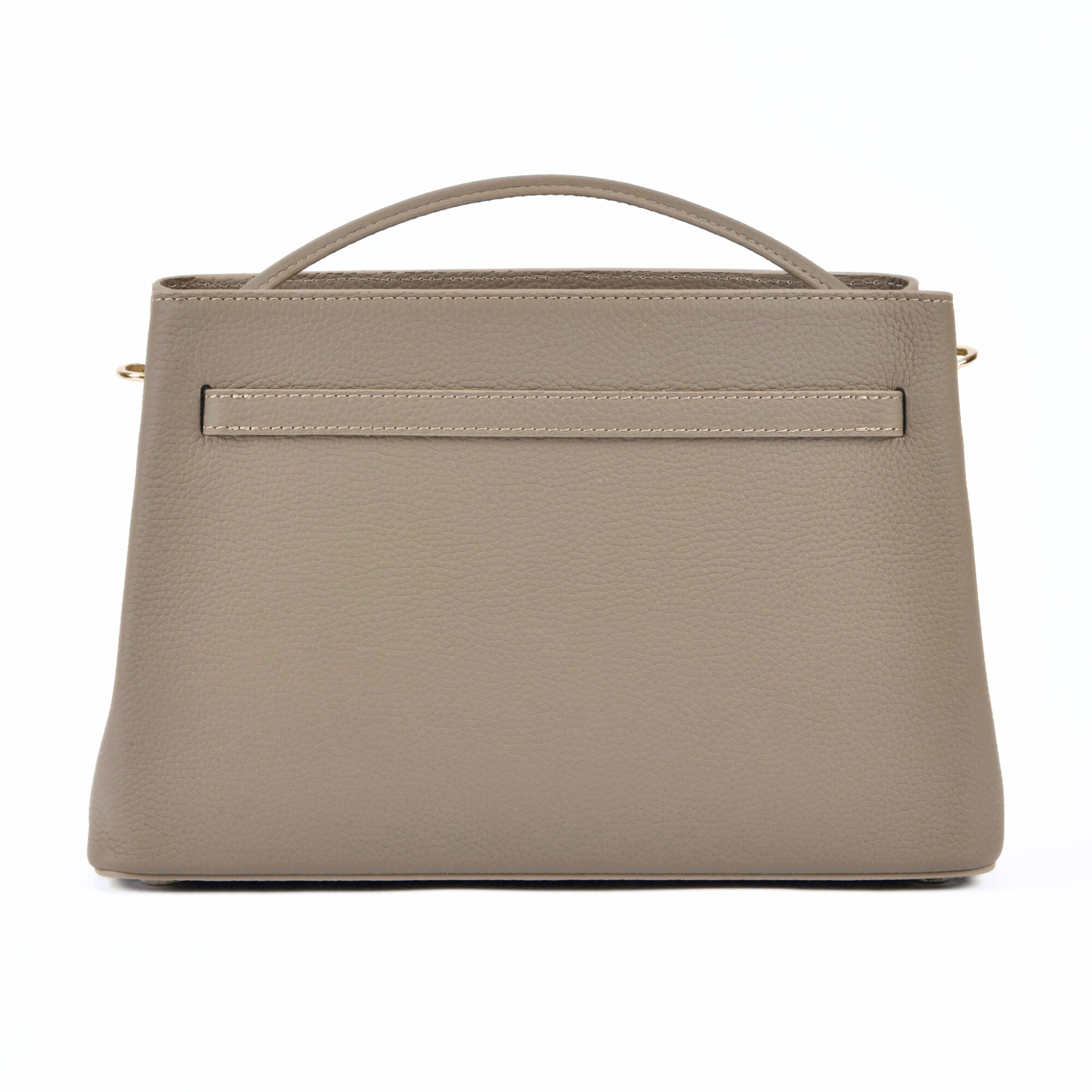 Beige  atelier-galin-cube-lock-bag handbag on a white background