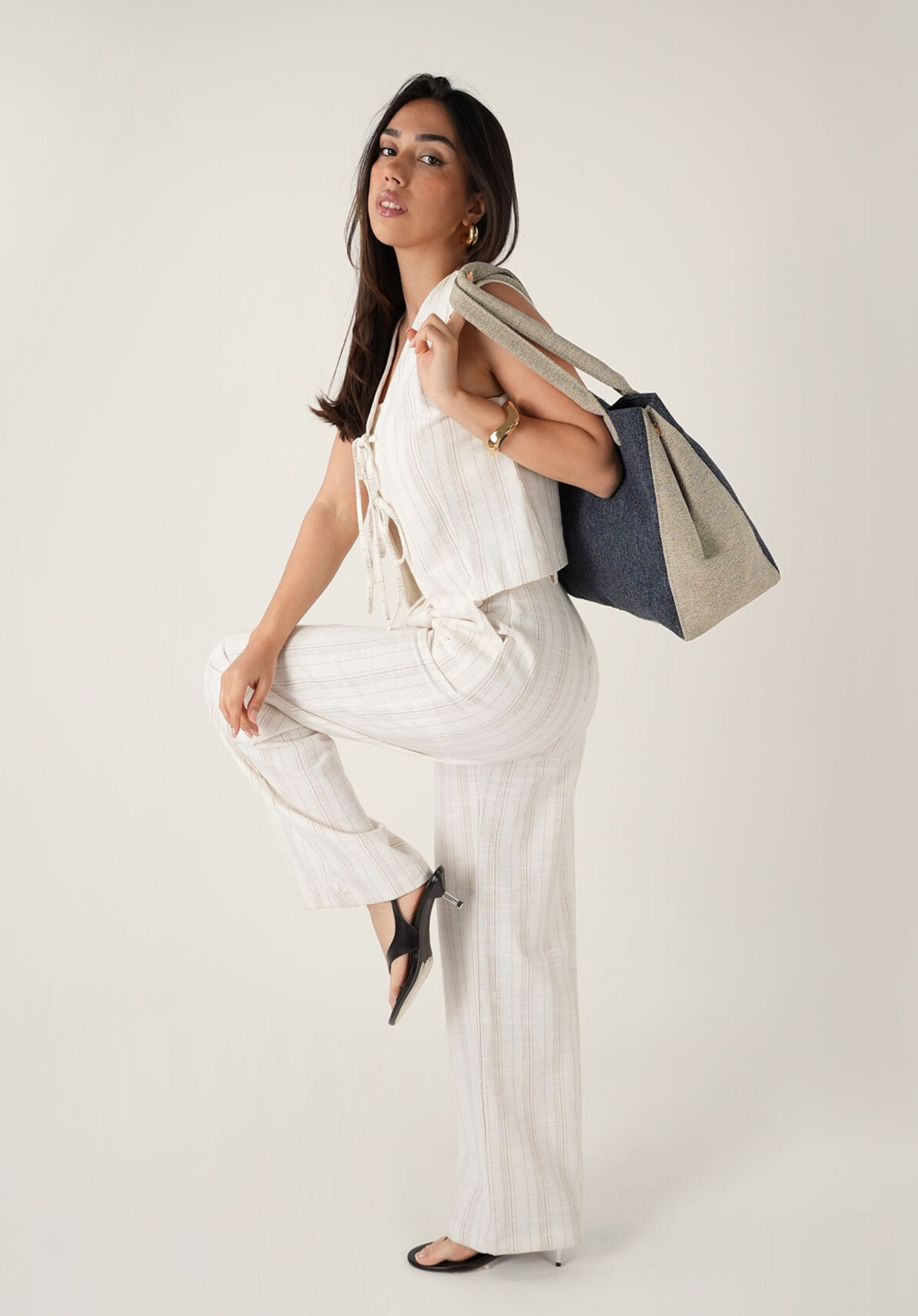 Vela Tote Çanta N°1 - Azure & Dune