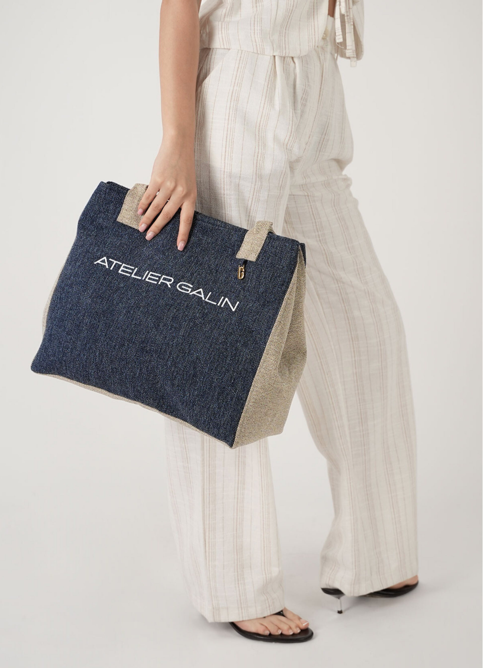 Vela Tote Çanta N°1 - Azure & Dune