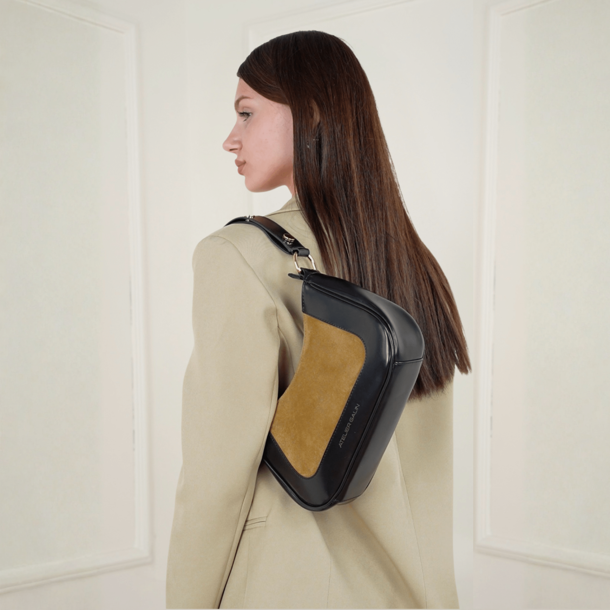 Jasmine Hobo Bag - Tabac - Atelier Galin-Leather Shoulder Bag-Handbag