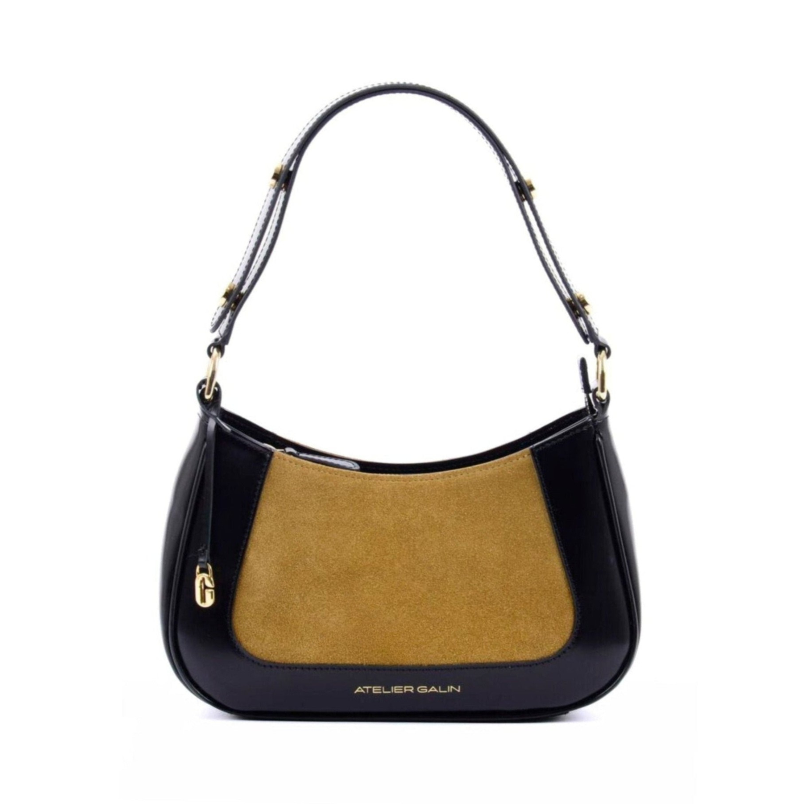jasmine-suede-shoulder-bag-adjustable-strap-gold-black-atelier-galin-2025-2026