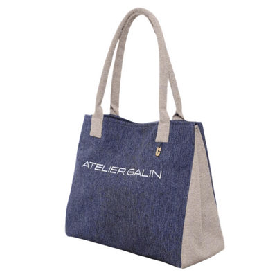 Vela Tote Bag N°1 - Azure & Dune - Atelier Galin