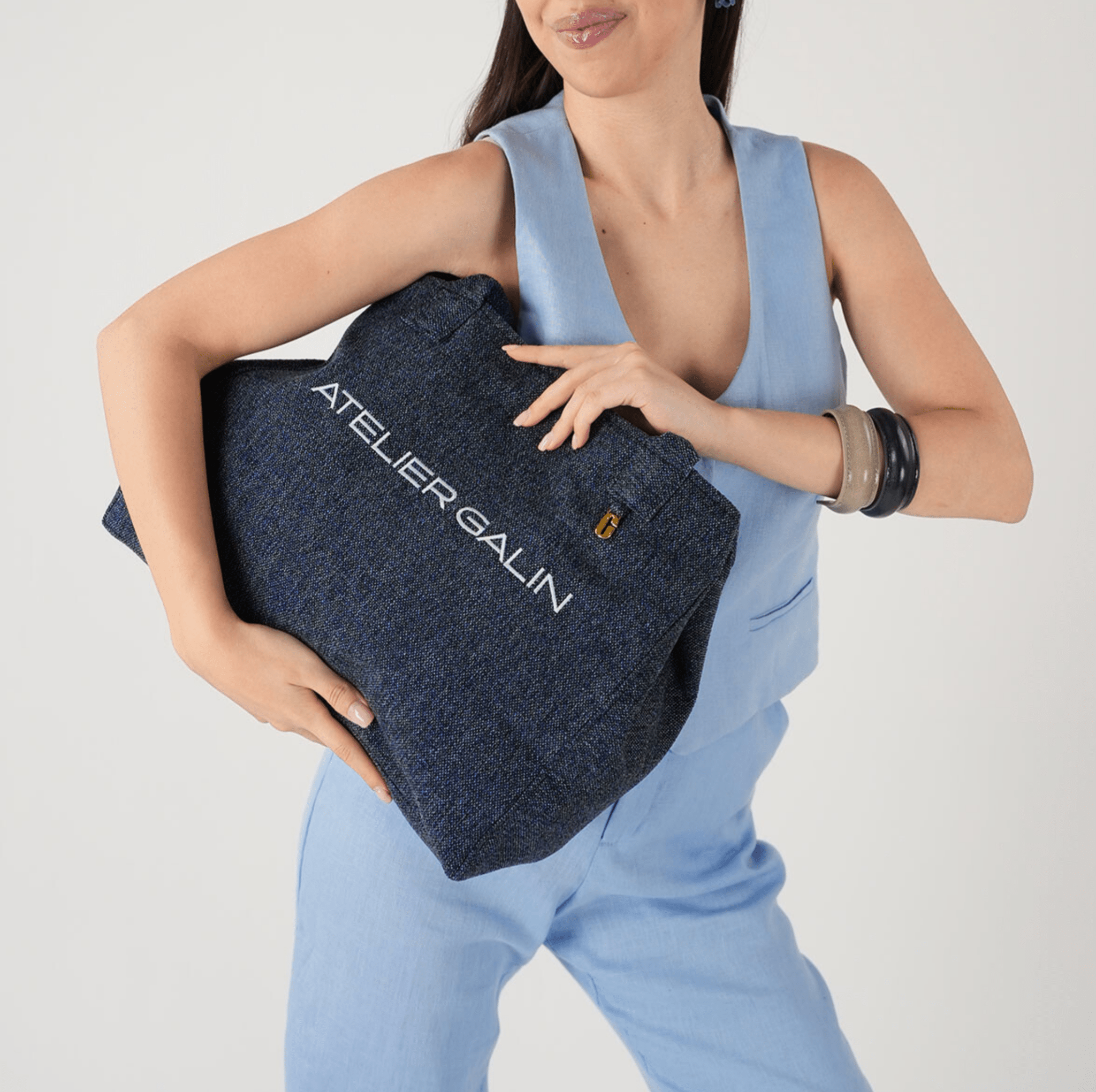 Vela Tote Bag N°1 - Azure - Atelier Galin